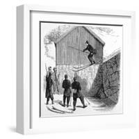 Norwegian Ski Jump 1862-null-Framed Art Print