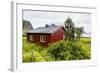 Norwegian Summer Homes in the Town of Vaeroya, Nordland, Norway, Scandinavia, Europe-Michael Nolan-Framed Photographic Print