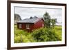 Norwegian Summer Homes in the Town of Vaeroya, Nordland, Norway, Scandinavia, Europe-Michael Nolan-Framed Photographic Print