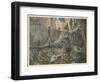 Norwegian Troll Chases an Elk-Christian Skredsvig-Framed Art Print