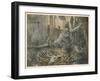 Norwegian Troll Chases an Elk-Christian Skredsvig-Framed Art Print