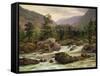 Norwegian Waterfall, 1840-Thomas Fearnley-Framed Stretched Canvas