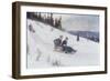 Norwegians Sledding in the Snow-Axel Hjalmar Ender-Framed Giclee Print