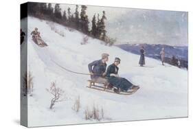 Norwegians Sledding in the Snow-Axel Hjalmar Ender-Stretched Canvas