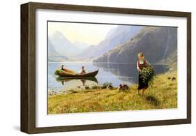 Norweigian Viking Fjord Western Norway-Hans Andreas Dahl-Framed Art Print