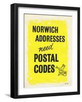 Norwich Addresses Need Postal Codes-null-Framed Art Print