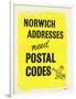 Norwich Addresses Need Postal Codes-null-Framed Art Print