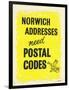 Norwich Addresses Need Postal Codes-null-Framed Art Print