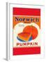 Norwich Brand Pumpkin-null-Framed Art Print