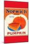 Norwich Brand Pumpkin-null-Mounted Art Print