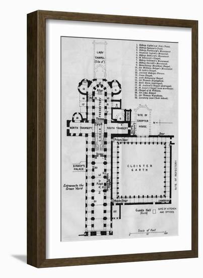 'Norwich Cathedral', c20th Century-John Bartholomew-Framed Giclee Print