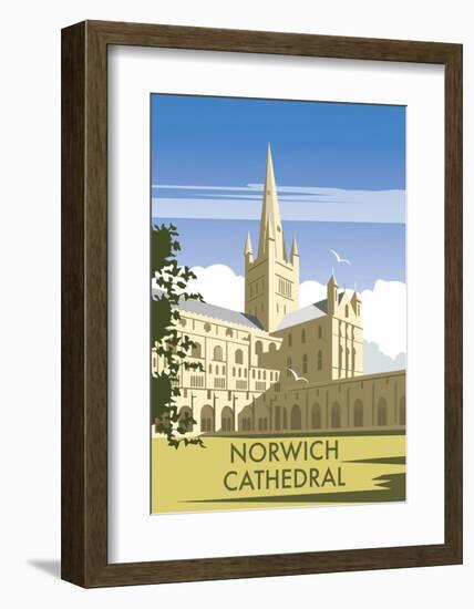 Norwich Cathedral - Dave Thompson Contemporary Travel Print-Dave Thompson-Framed Art Print