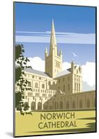 Norwich Cathedral - Dave Thompson Contemporary Travel Print-Dave Thompson-Mounted Art Print