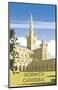 Norwich Cathedral - Dave Thompson Contemporary Travel Print-Dave Thompson-Mounted Giclee Print