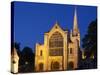 Norwich Cathedral Floodlit at Dusk, Norwich, Norfolk, England, United Kingdom, Europe-Mark Sunderland-Stretched Canvas