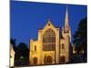 Norwich Cathedral Floodlit at Dusk, Norwich, Norfolk, England, United Kingdom, Europe-Mark Sunderland-Mounted Photographic Print