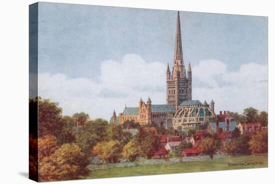 Norwich Cathedral-Alfred Robert Quinton-Stretched Canvas