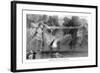 Norwich, Connecticut, View of a Bridge from the River-Lantern Press-Framed Art Print