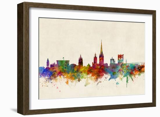 Norwich England Skyline-Michael Tompsett-Framed Art Print