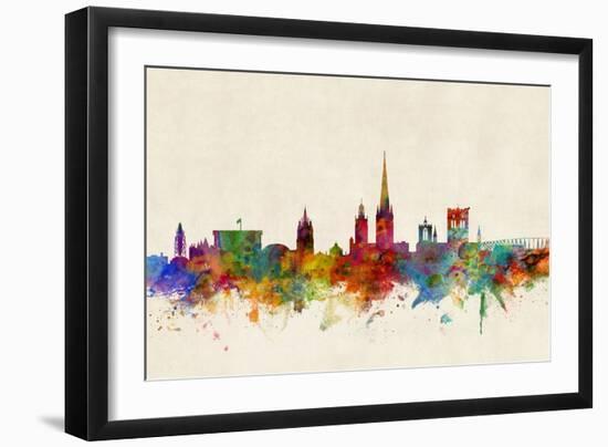 Norwich England Skyline-Michael Tompsett-Framed Art Print