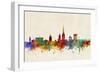 Norwich England Skyline-Michael Tompsett-Framed Art Print