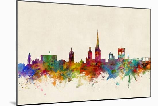 Norwich England Skyline-Michael Tompsett-Mounted Art Print