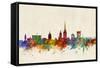 Norwich England Skyline-Michael Tompsett-Framed Stretched Canvas