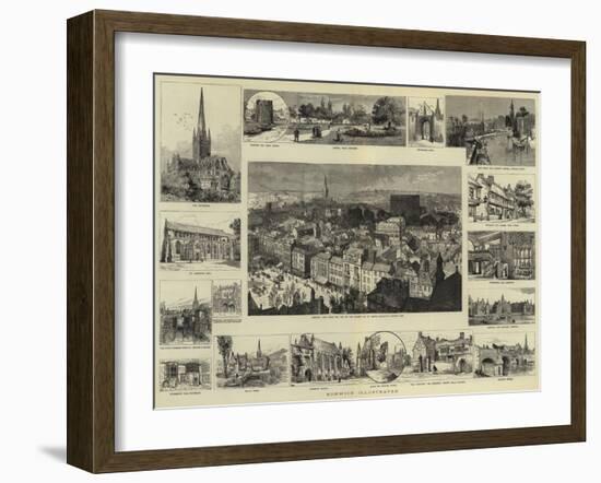 Norwich Illustrated-null-Framed Giclee Print