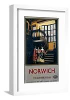 Norwich Inside Tudor Building-null-Framed Art Print