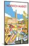 Norwich Market - Dave Thompson Contemporary Travel Print-Dave Thompson-Mounted Giclee Print