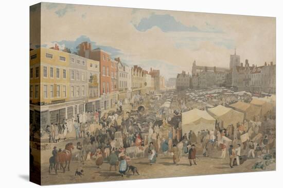 Norwich Market-Place-John Sell Cotman-Stretched Canvas