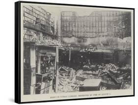 Norwich Public Library, Destroyed by Fire on 1 August-null-Framed Stretched Canvas