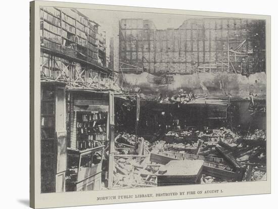 Norwich Public Library, Destroyed by Fire on 1 August-null-Stretched Canvas