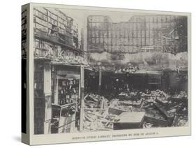 Norwich Public Library, Destroyed by Fire on 1 August-null-Stretched Canvas