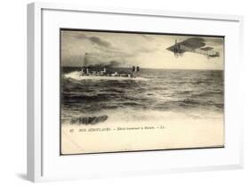 Nos Aéroplanes, Blériot Traversant La Manche, Schiff-null-Framed Giclee Print