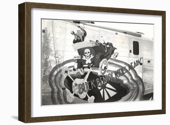 Nose Art, Buck Benny Rides Again-null-Framed Art Print