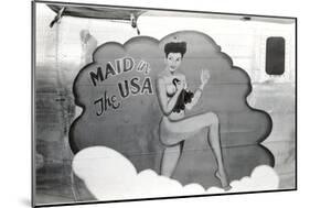 Nose Art, Maid in USA Pin-Up-null-Mounted Art Print