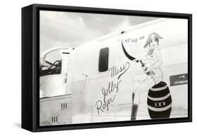 Nose Art, Miss Jolly Roger, Pin-Up-null-Framed Stretched Canvas