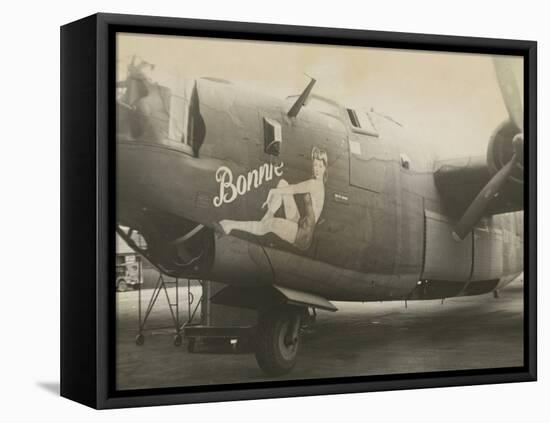 Nose Art on a B24 Liberator, c.1945-null-Framed Stretched Canvas