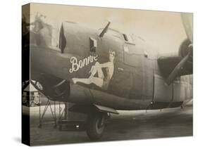 Nose Art on a B24 Liberator, c.1945-null-Stretched Canvas