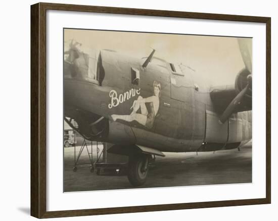 Nose Art on a B24 Liberator, c.1945-null-Framed Photo