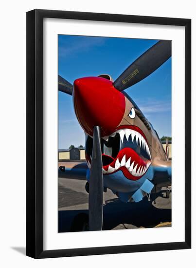 Nose Art on a Curtiss P-40E Warhawk-null-Framed Photographic Print