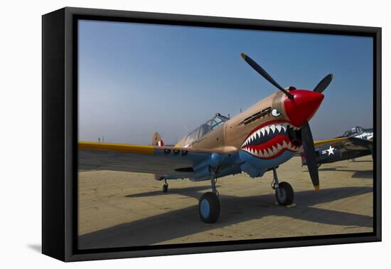 Nose Art on a Curtiss P-40E Warhawk-null-Framed Stretched Canvas