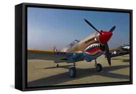 Nose Art on a Curtiss P-40E Warhawk-null-Framed Stretched Canvas