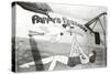 Nose Art, Pappy's Passion Pin-Up with Stork-null-Stretched Canvas