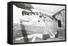 Nose Art, Pappy's Passion Pin-Up with Stork-null-Framed Stretched Canvas