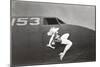 Nose Art, Pin-Up with Wrench-null-Mounted Art Print