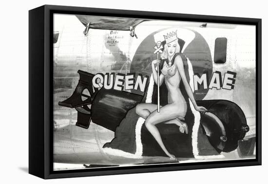 Nose Art, Queen Mae, Pin-Up-null-Framed Stretched Canvas