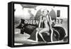 Nose Art, Queen Mae, Pin-Up-null-Framed Stretched Canvas