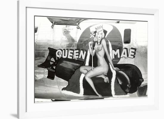 Nose Art, Queen Mae, Pin-Up-null-Framed Premium Giclee Print